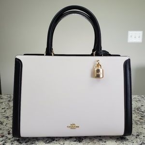 coach zoe carryall colorblock